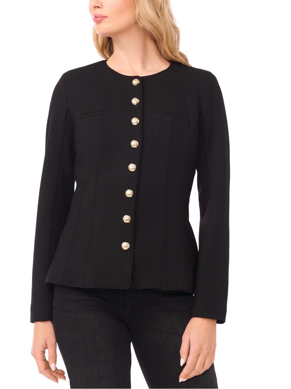 NWT CeCe Women’s Crew Neck Long-Sleeve Ponte Jacket. Size 10